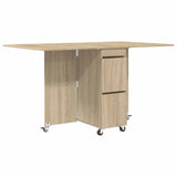 Dinning Table 2 pcs 140 x 80 x 77 cm Engineered Wood Sonoma Oak 3424934