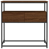 Console Table Brown Oak 75x40x75 cm Engineered Wood 834159