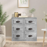 Sideboard Concrete Grey 70x35,5x67,5 cm Engineered Wood 816436