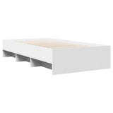 Bed Frame White Engineered Wood Single Bed Frame Rectangular 3295702