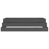 Planter Grey 110x110x27 cm Solid Wood Pine 823901