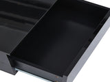 Led Coffee with 2 Drawer Storage, High Gloss Coffee for Living Room Unique Shape Centre N605P287896B