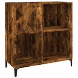 Record Cabinet Smoked Oak 84.5x38x89 cm Engineered Wood 832002