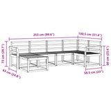 Outdoor Sofa Set 6 pcs Natural 3366637