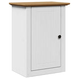 3 Piece Bathroom Furniture Set BODO White and Brown Solid Wood Pine 3307648