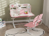 Height Adjustable Kids Desk and Chair Set, Children School Study Desk with Tiltable Desktop, Reading T3398P347977