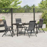 Garden Dining Set 5 pcs Grey Powder-Coated Steel 3379278