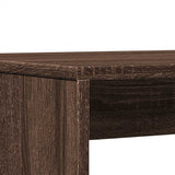3 Piece Dining Table and Bench set Brown Oak Engineered Wood 855537