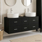 Bathroom Furniture Set 3 pcs Black 49.5 x 44.5 x 65 cm 3405884