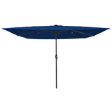 Garden Parasol 295 x 295 x 245 cm Polyester and Steel Azurblau 42003667