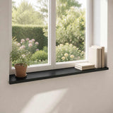 Window Sills 2 pcs Black 90 x 40 x 2 cm Solid Beech Wood 42048361