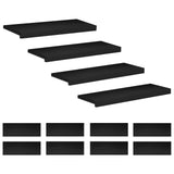Stair Treads 12 pcs 80 x 30 x 2 cm Black Solid Beech Wood 3446395