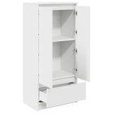 Cabinet with Drawer White 55.5x34x119.5 cm Engineered Wood 861643