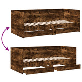 Daybed Smoked Oak Engineered Wood Small Single Daybed 3280864