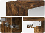 Bathroom Mirror Cabinet with Door Smoked Oak 100 x 14.5 x 70 cm 889123