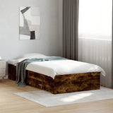 Bed Frame Smoked oak Engineered wood and Plywood Single Bed Frame 3280423