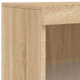 Sideboard with LED Lights Sonoma Oak 60.5x37x100 cm 836709