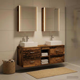 Bathroom Furniture Set 5 pcs Old Wood 53 x 15.5 x 70 cm 3406813