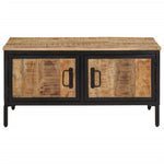 ZNTS Coffee Table 80x50x40 cm Solid Rough Wood Mango 374065