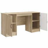 Desk with Shelf Sonoma Oak 142.5 x 50 x 75 cm Engineered Wood 3414641
