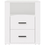 ZNTS Bedside Cabinet White 50x36x60 cm Engineered Wood 816728