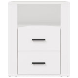 ZNTS Bedside Cabinet White 50x36x60 cm Engineered Wood 816728