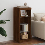 Sideboard with LED Lights Brown Oak 41x37x100 cm 836734