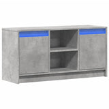 TV Cabinet with LED Concrete Grey 100x34x50 cm Engineered Wood 852190