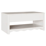 Coffee Table Drammen White 99 x 55 x 45 cm Solid Pine Wood 42003045