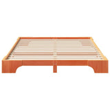 Bed Frame Brown 160 x 220 cm Solid Pine Wood 872925