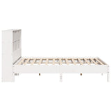 Bookcase Bed without Mattress White 180x200 cm Super King Solid Wood Pine 3322862