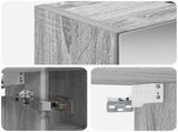 Bathroom Mirror Cabinet with Door Grey Sonoma 60 x 14.5 x 70 cm 889068