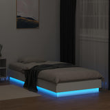 Bed Frame with LED White 80 x 200 cm Engineered Wood 8009003