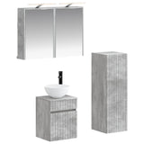 Bathroom Furniture Set 4 pcs Concrete Grey 3407466
