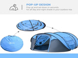 4-5 Person Pop-up Camping Tent Family Tent w/ 2 Mesh Windows & PVC Windows Portable Carry Bag for T3398P348707