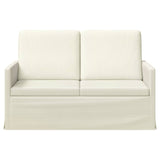 2 Seater Sofa Cream 130 x 81 x 82 cm Corduroy Fabric 42041069