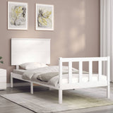 Bed Frame without Mattress White 90x200 cm Solid Wood Pine 3193387