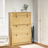 Shoe Cabinet Corona 99x32x138 cm Solid Wood Pine 4002788