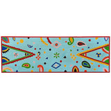 Console Table Solid Mango Wood Blue Hand Painted 244596