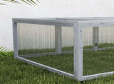 Wooden Rabbit Hutch Cage 6ft with Wire Mesh, Openable Roof, Play Space for Outdoor, Grey T3398P350031
