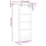 Sliding Door ORKDAL White 83 x 202 cm Solid Pine Wood 3445542