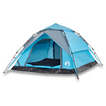 ZNTS Camping Tent Dome 4-Person Blue Quick Release 4004182