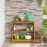 Garden Cabinet Natural 75 x 35 x 70cm Solid Acacia Wood 42001362