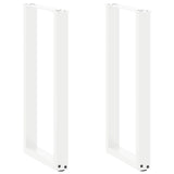 Console Table Legs U-Shaped 2 pcs White 38x cm Steel 4013173