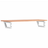 Basin Shelf Wall Mounted Steel and Solid Wood Oak 3302570