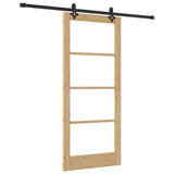 Sliding Door ORKDAL Natural and Black 86 x 198.5 cm 3332199