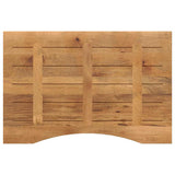 Desk Top with Curve 80x50x2.5 cm Solid Wood Rough Mango 370207
