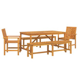 Garden Dining Set 5 pcs Brown 150 x 90 x 74 cm 3154113
