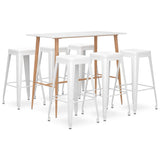7 Piece Bar Set White 3057444