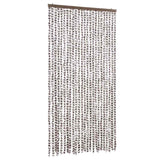 325462 Insect Curtain Taupe and White 100x220 cm Chenille
